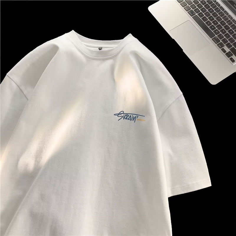 Student Summer Loose Ins Casual Round Neck Bottoming Shirt