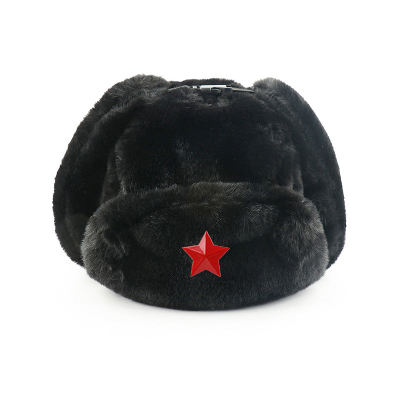 Men's And Women's Rabbit Fur Outdoor Hat Ear Protection