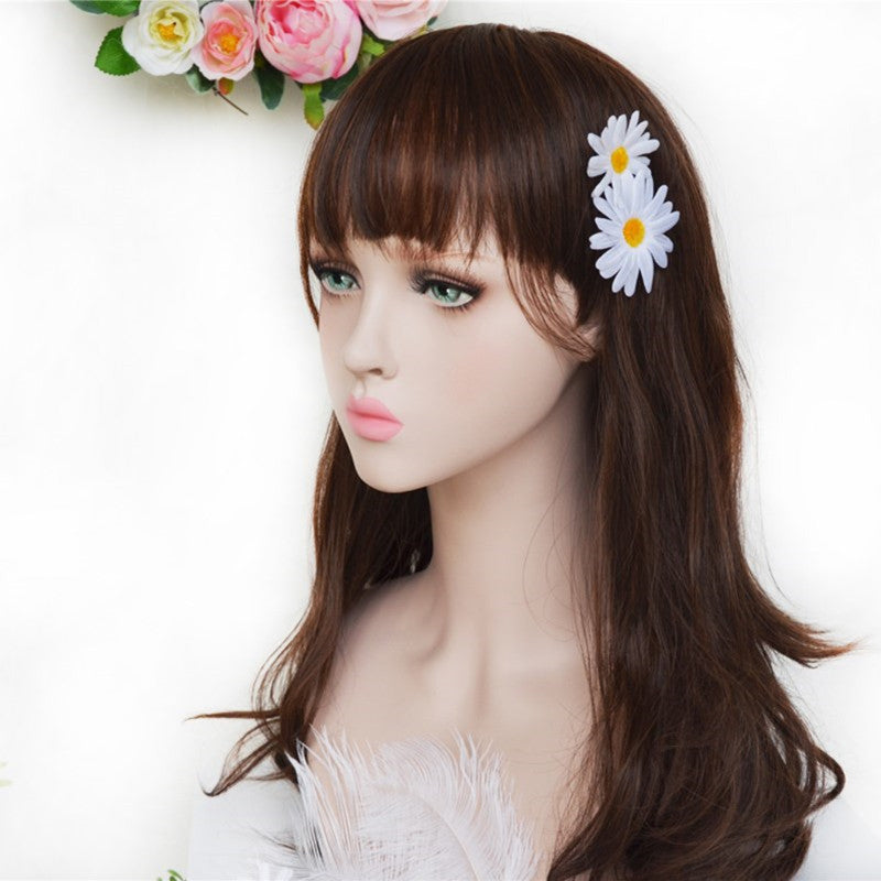 Handmade Hair Accessories Female Daisy Flower Duckbill Clip
