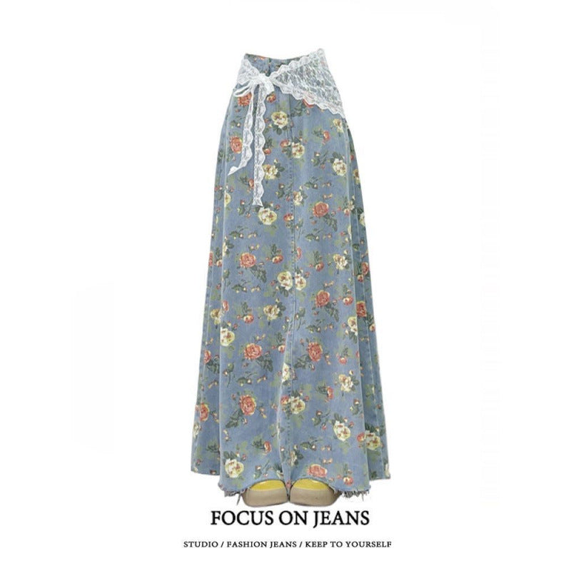 New High Waist Design Sense High Waist Swing Dress Mid-length Skirt