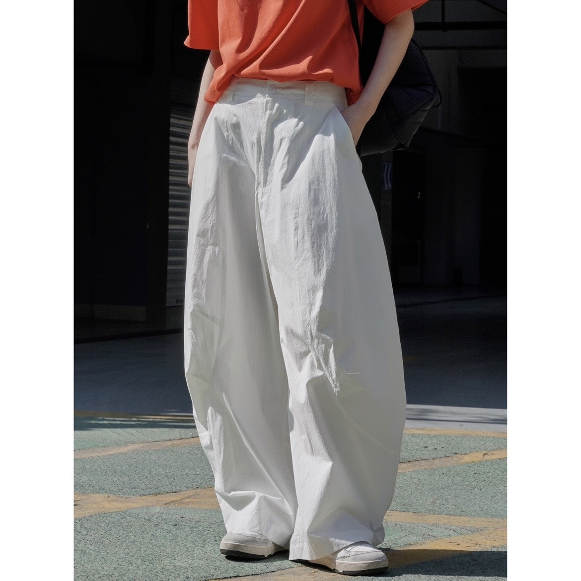 Women's Neutral Arc Wide Leg Casual Loose Trousers