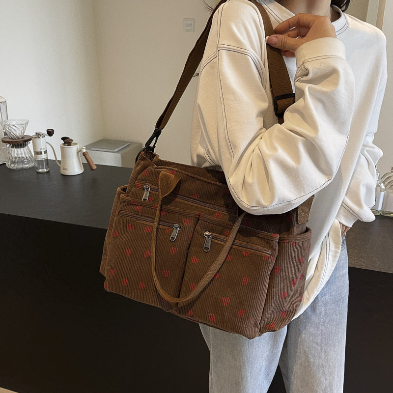 Printed All-matching Women's Strawberry Shoulder Messenger Bag