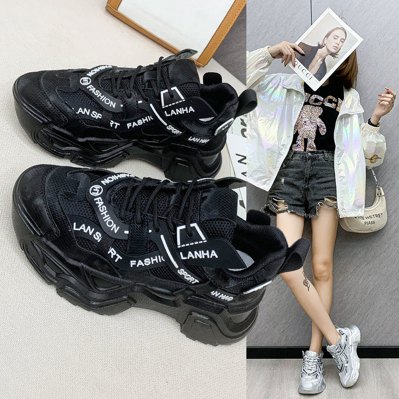 Net Red Women's Shoes Thick-soled Breathable Sneakers