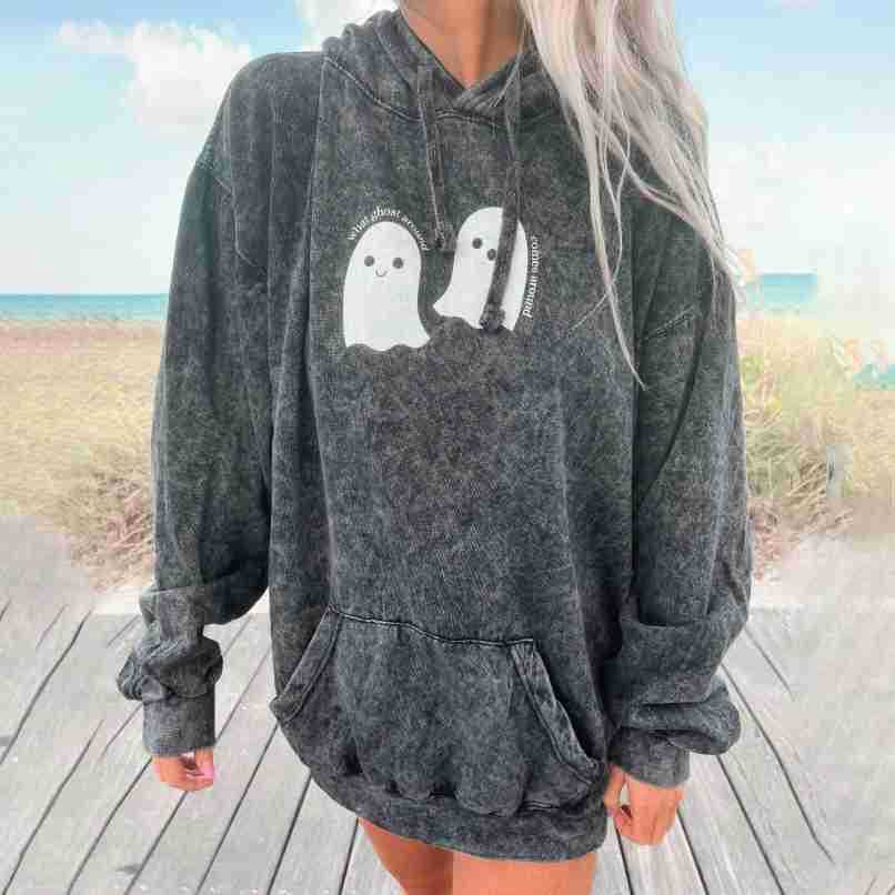 Women's Fashion Casual Letter Print Hoodie Sweater