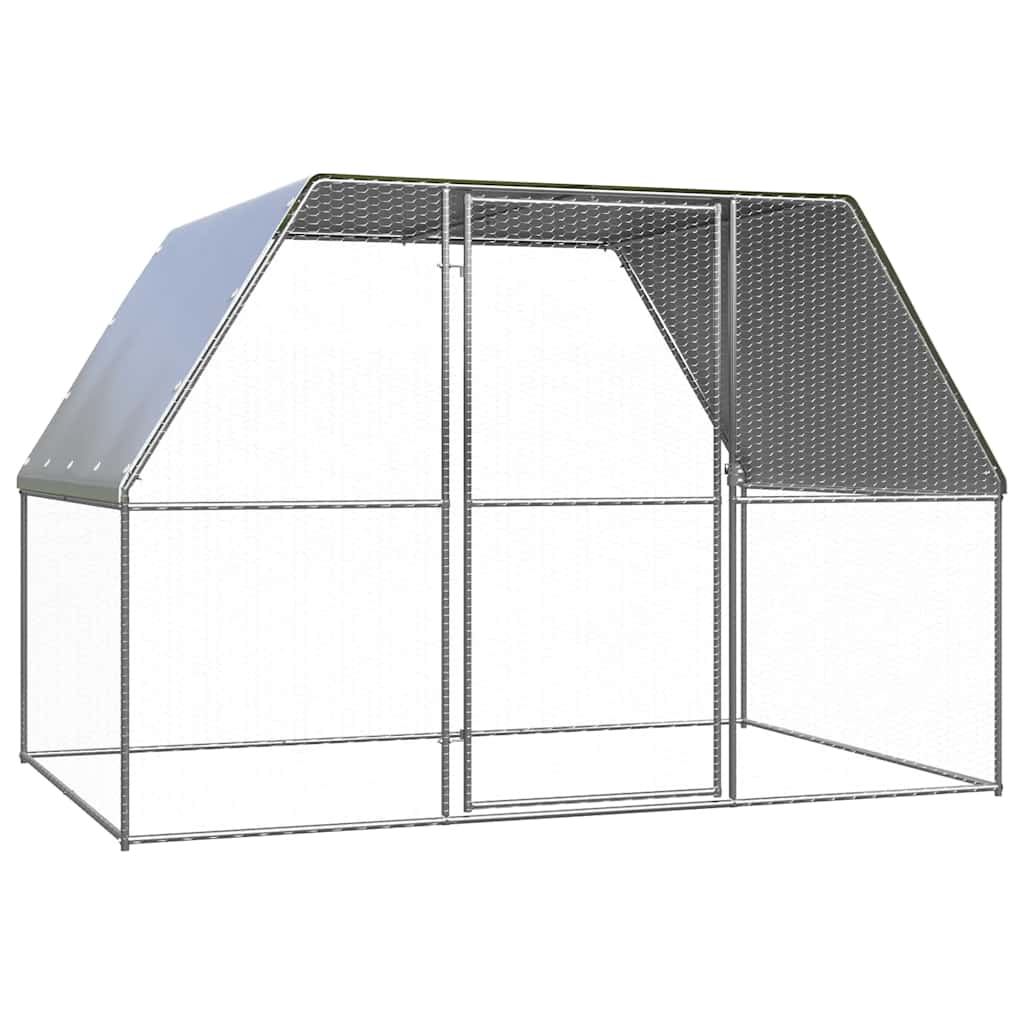 Chicken Cage Silver and 2x2x2 m Galvanized