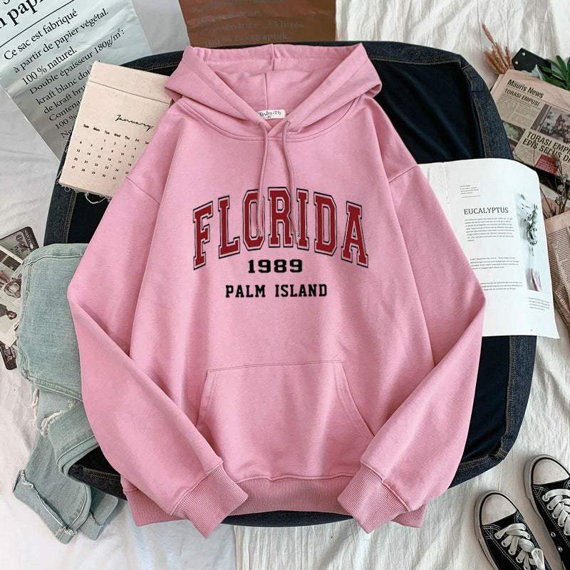 Men's And Women's Fleece Thickened English Alphabet Sweatshirt