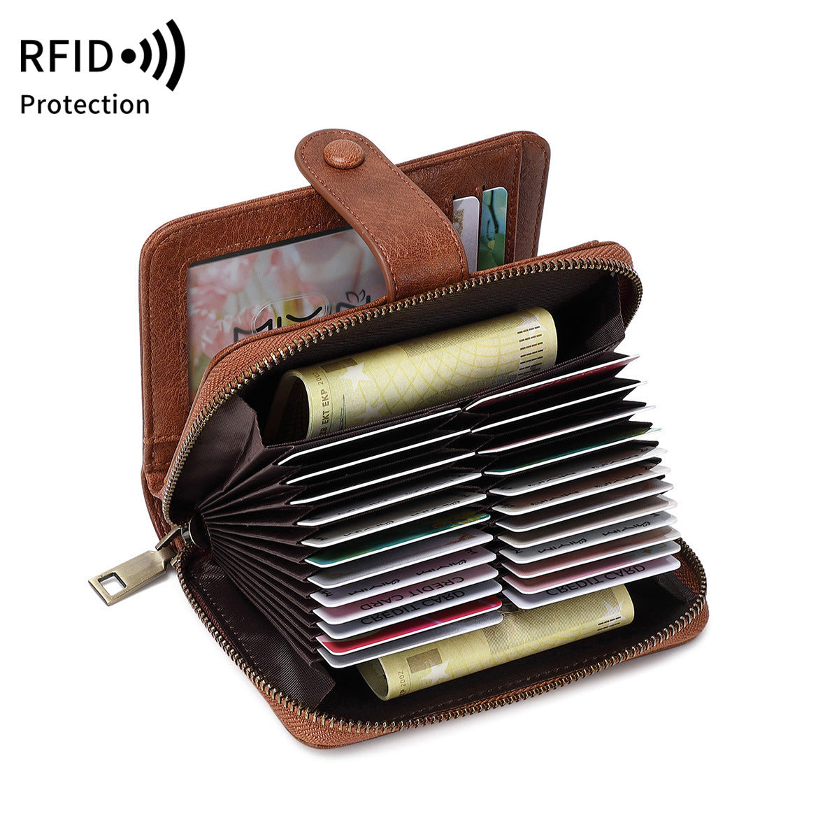 Leopard Print Multifunctional Zipper Retro Small Wallet