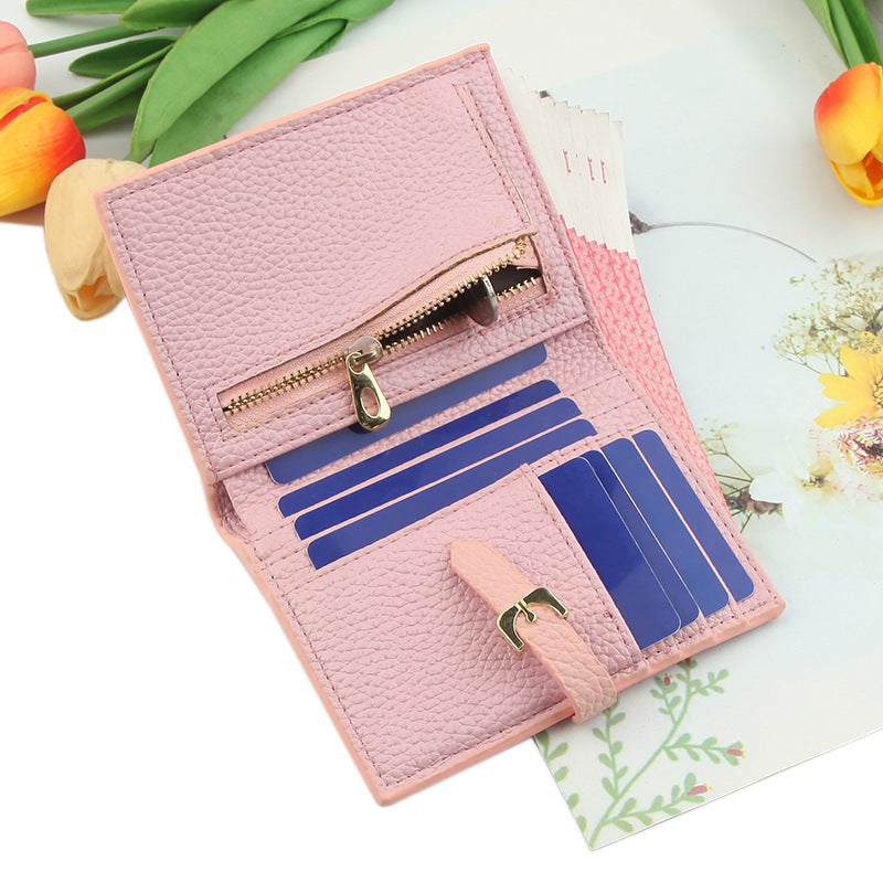 Ladies Buckle Fashion Trendy Mini Cute Wallet