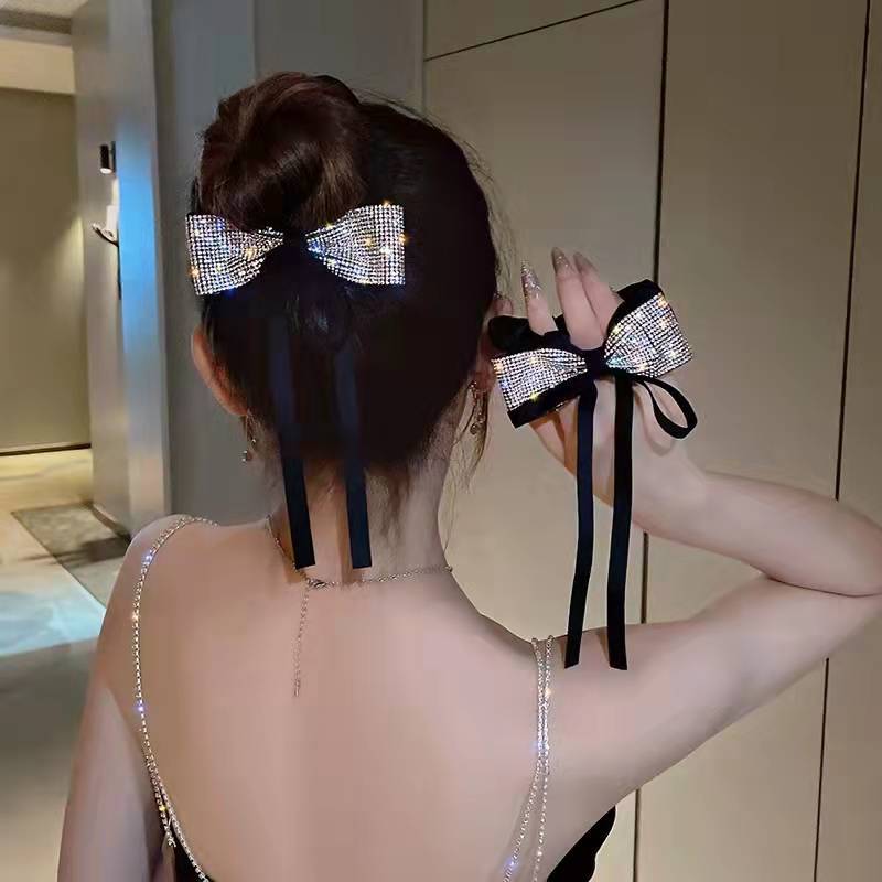 French Retro Style Letters Female Tie Hair Fashion Floating Headband Rope