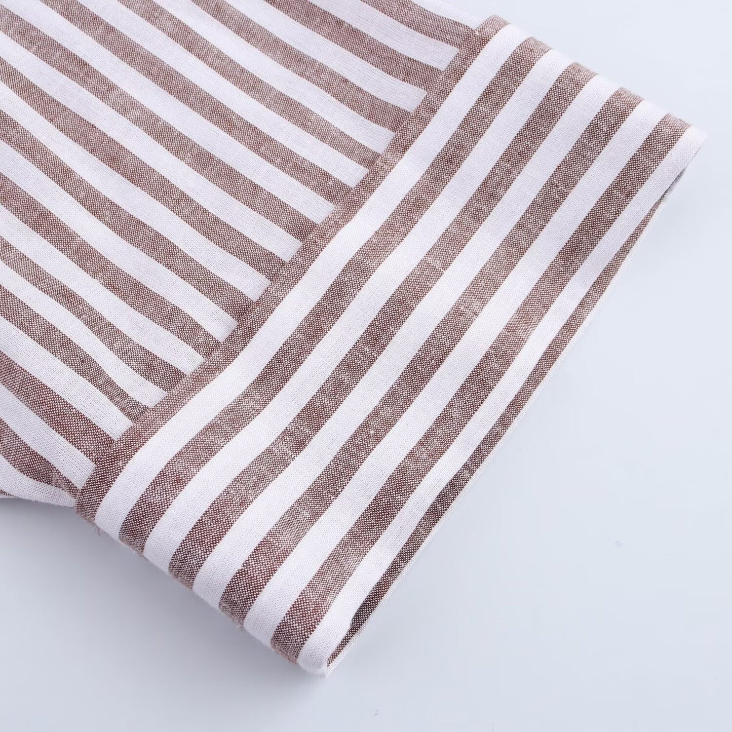 Women's Casual Striped Loose Lapel Long Sleeve Shirt