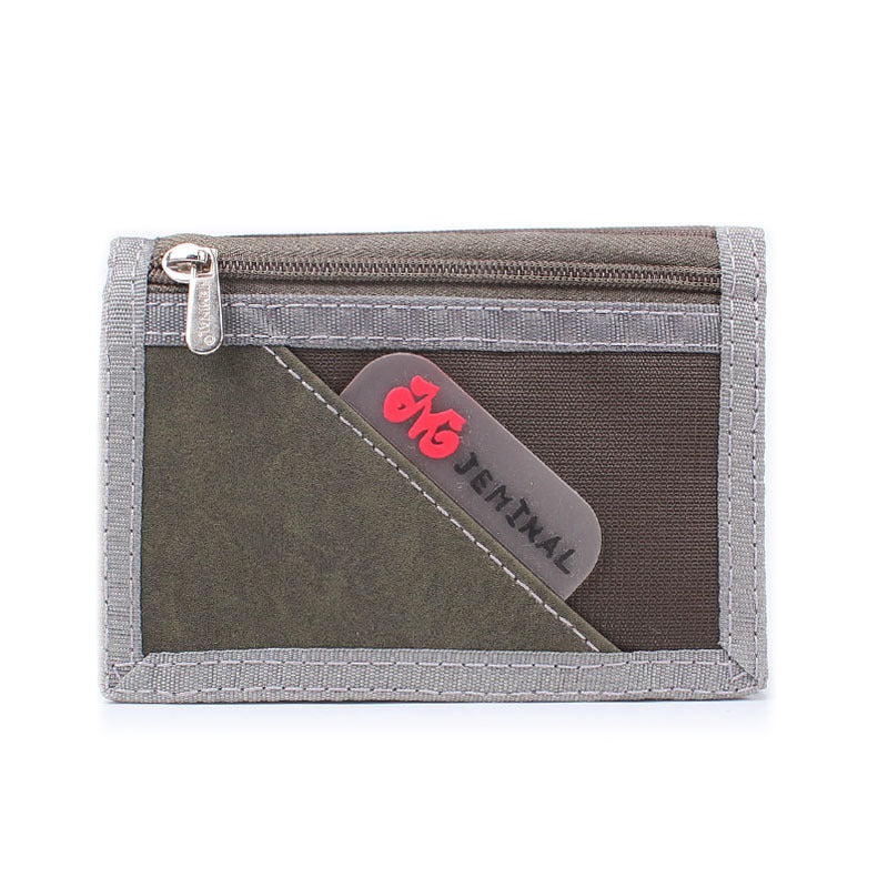 Jemiru Tri-fold Canvas Wallet Men's Short