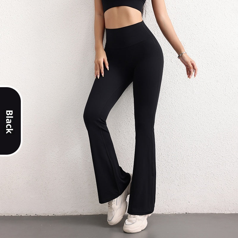 European And American High-waisted Peach Butt-lifting Quick-dry Flare Yoga Pants For Women