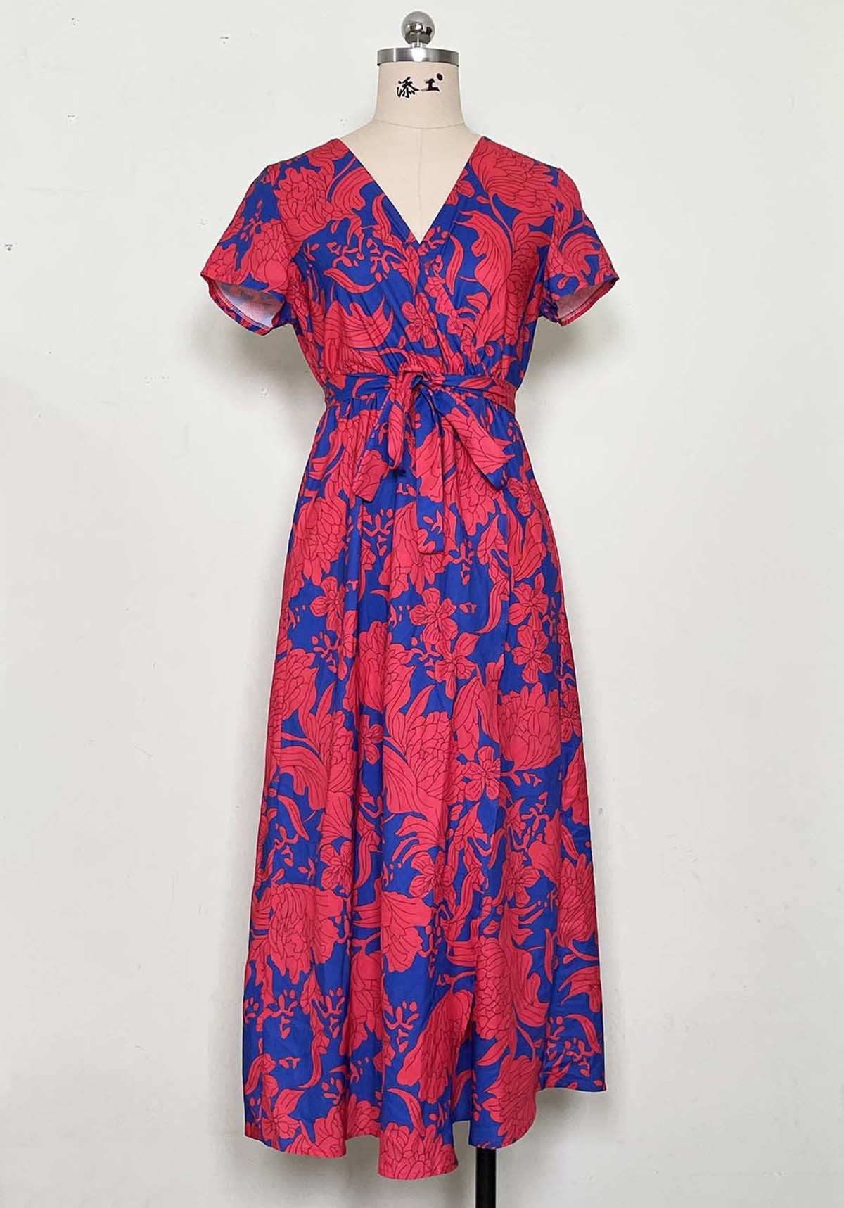 Beautiful Short Sleeved Printed Dress