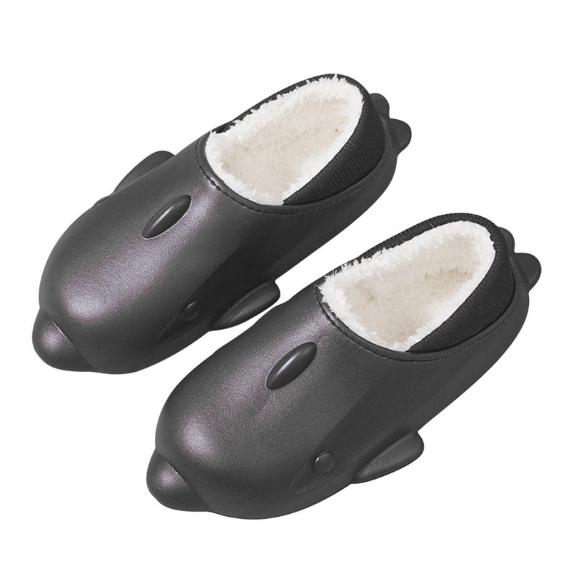 Shark Shape Slippers Home Unsiex Waterproof Platform Shoes Winter