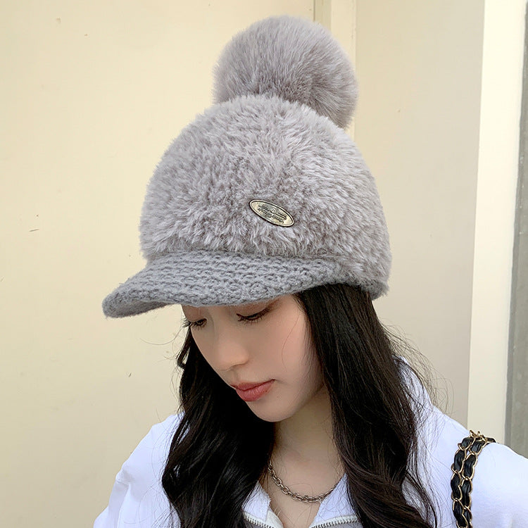 Autumn Winter Berber Fleece Warm Peaked Cap