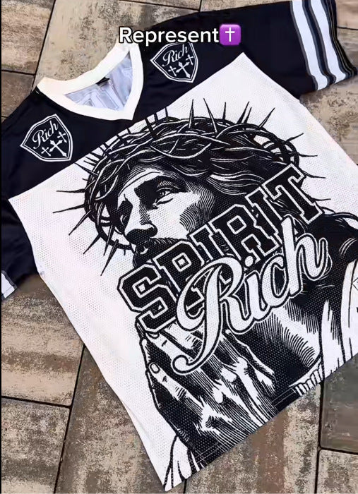 Retro trøje til mænd og kvinder, løs V-hals, sportst-shirt, ét stykke, dropshipping