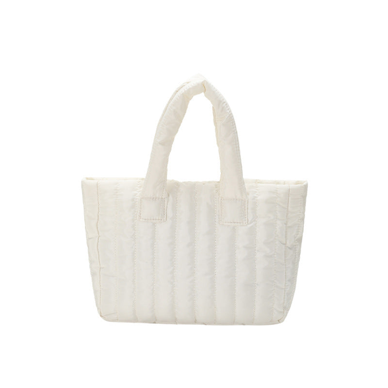 Women's Large-capacity Soft Striped Portable And Fashion Handbag