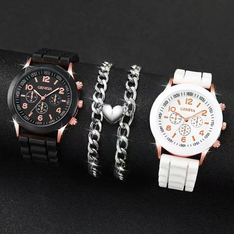 Set Fashionable Best-selling Classic Couple Watch Set  4-piece
