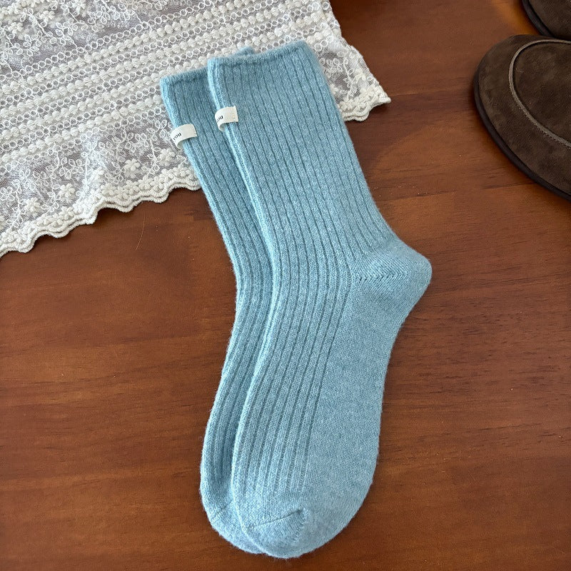 Warm Japanese-style Wool Socks For Women