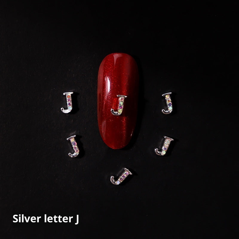 Nail Crystal LZ Personality 26 Letters Alloy Ornament