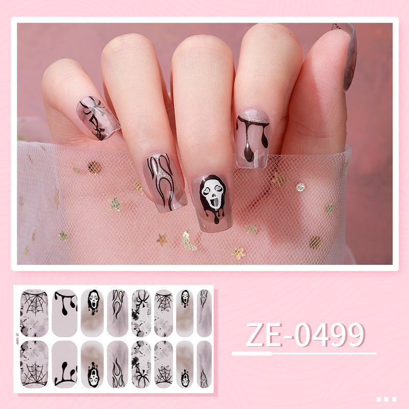 Apply Oil Film Fluorescent Nail Enhancement Sticker Glow At Night