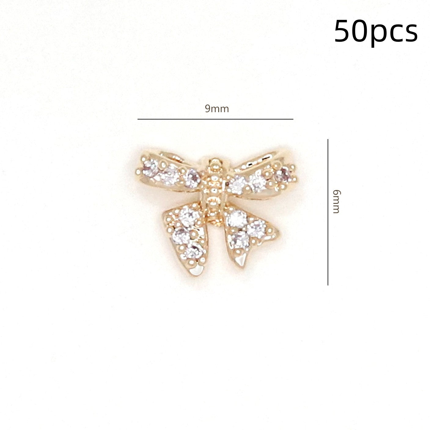 Bow Zircon Nail Ornament Zircon