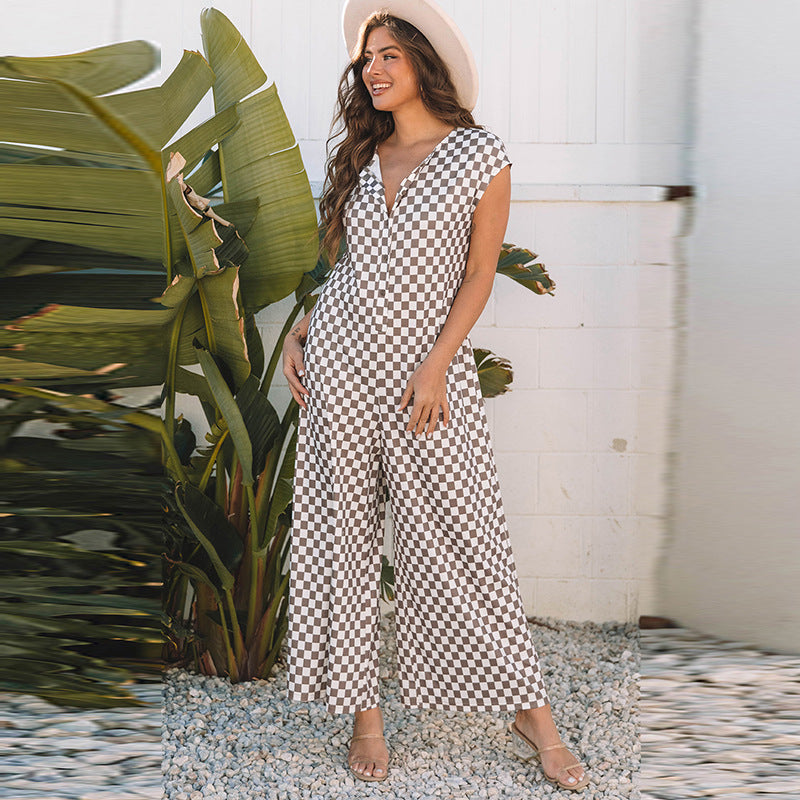 European And American Fashion & Trend Loose Wide Leg Jumpsuit