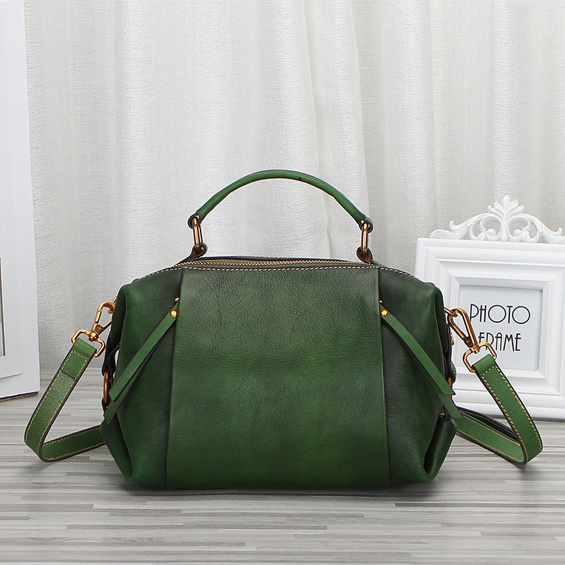 Genuine Leather Women's Bag, Ladies Shoulder Bag, Top Grain Leather Large Capacity Handbag