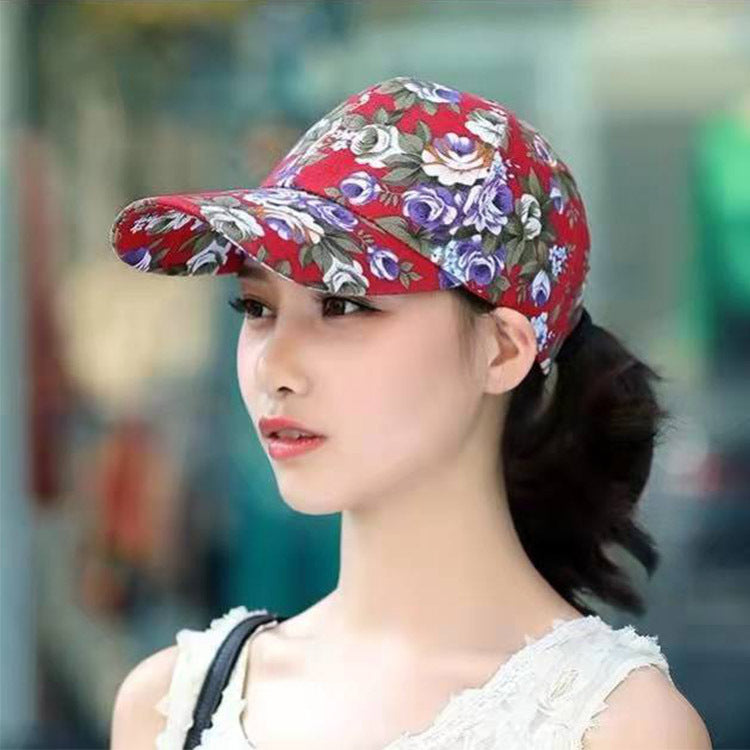 Women's Fashion Casual Floral Baseball Hat