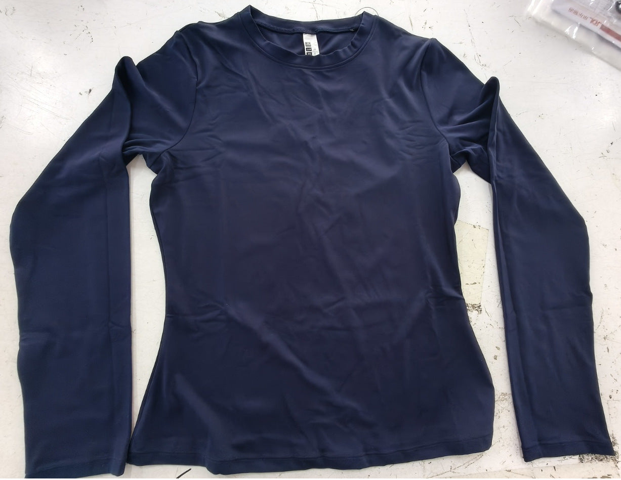 Womens Long-sleeve Stretchy Quick-drying Bare-feel Yoga Wear