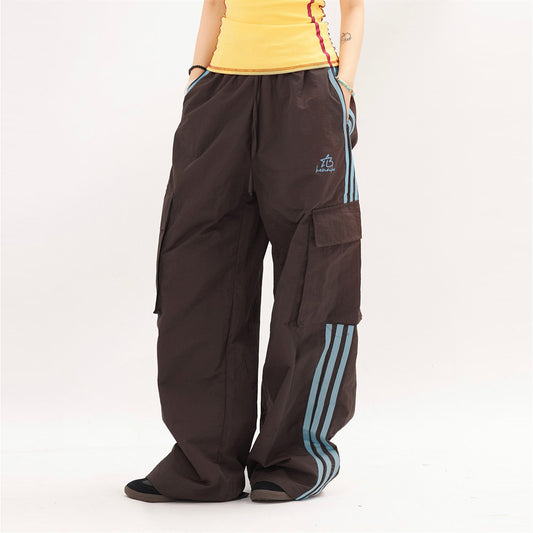Sports Loose Trousers Men's And Women's Side Stripes