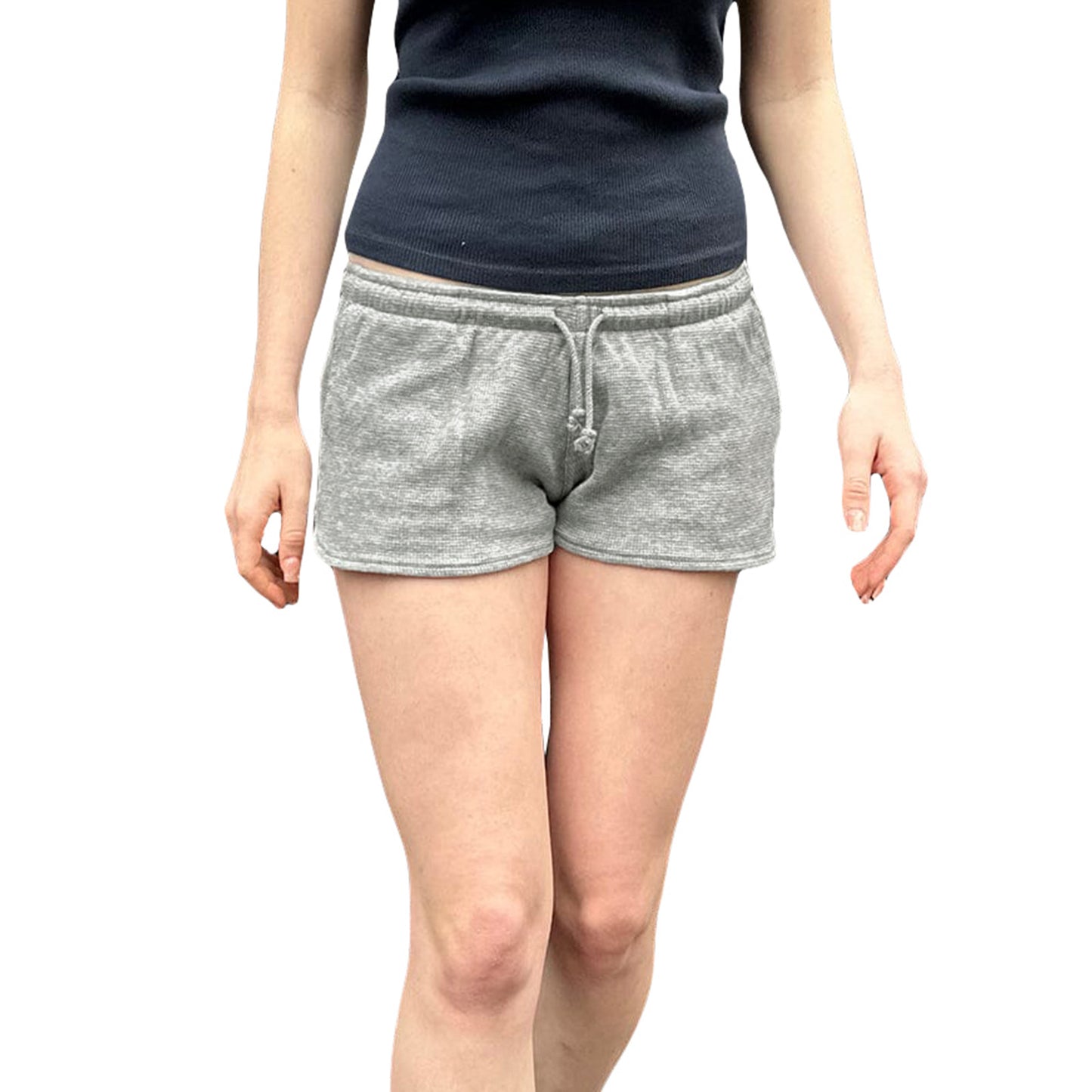 Women's Casual Sports Shorts With Elastic Waistband And Drawstring
