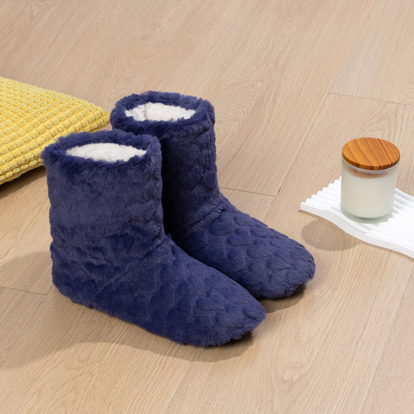 Thickened Fleece-Lined Indoor Shoes Dance High-Top Floor Boots
