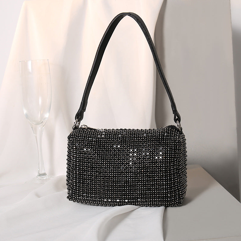 Rainbow Rhinestone Gradient Handbag