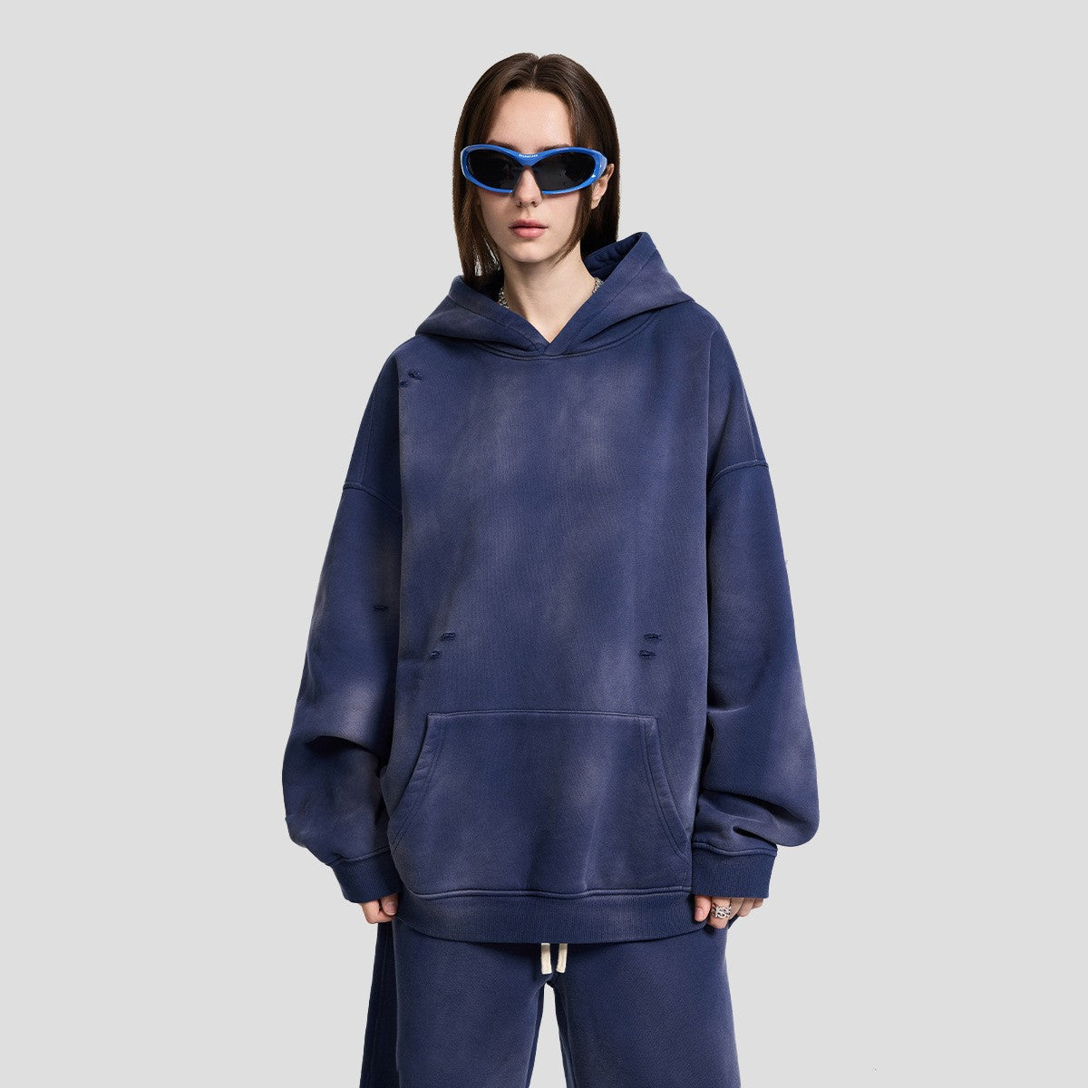 Sweater Loose Wash Worn-out Fleece
