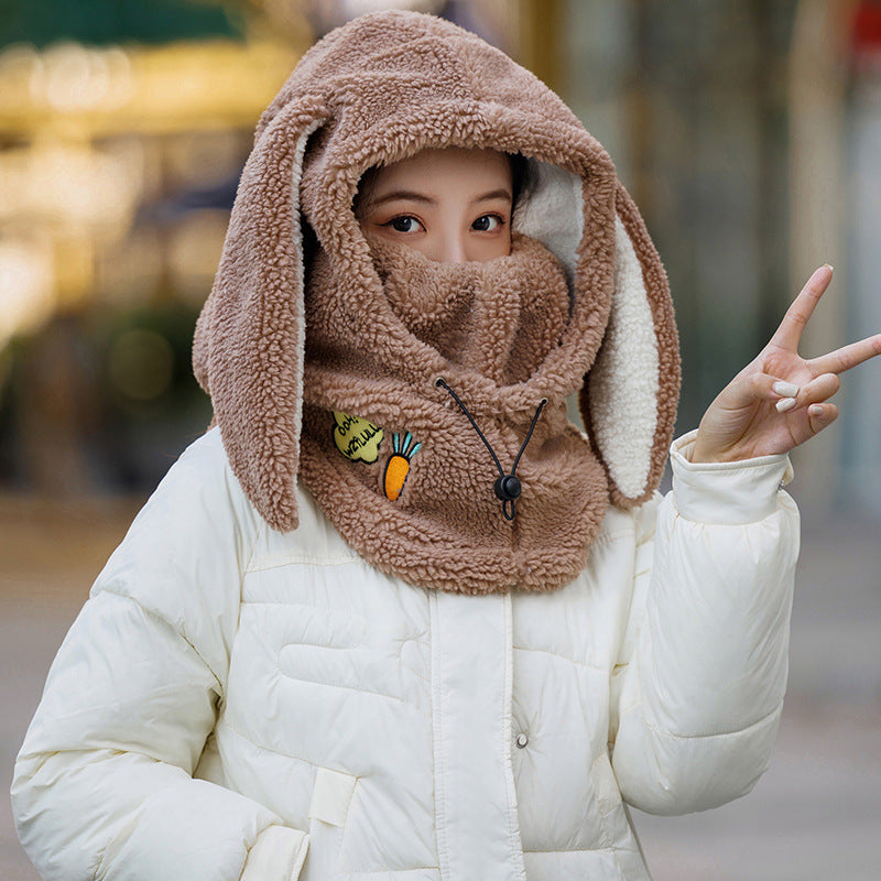 Korean Style Mask Hat Scarf Integrated