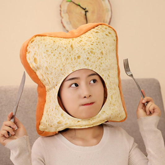 Ins Toast Hood Hat Plush Toy Doll