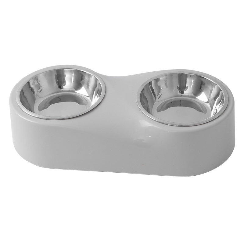 Alloy Solid Color Separation Design Cat Water Bowl
