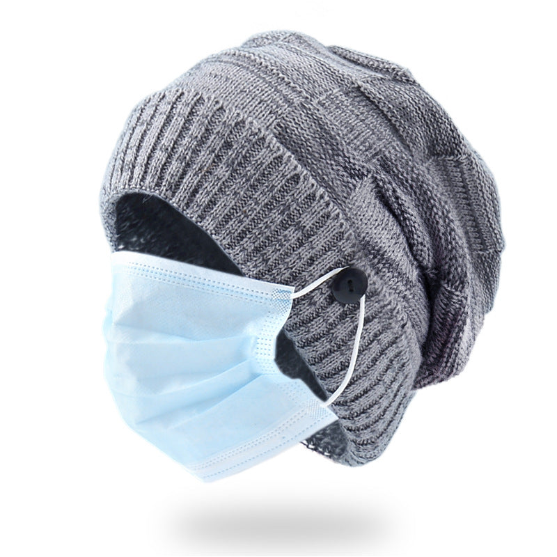 Women's Fashion Flanged Mixed Color Sweater Hat