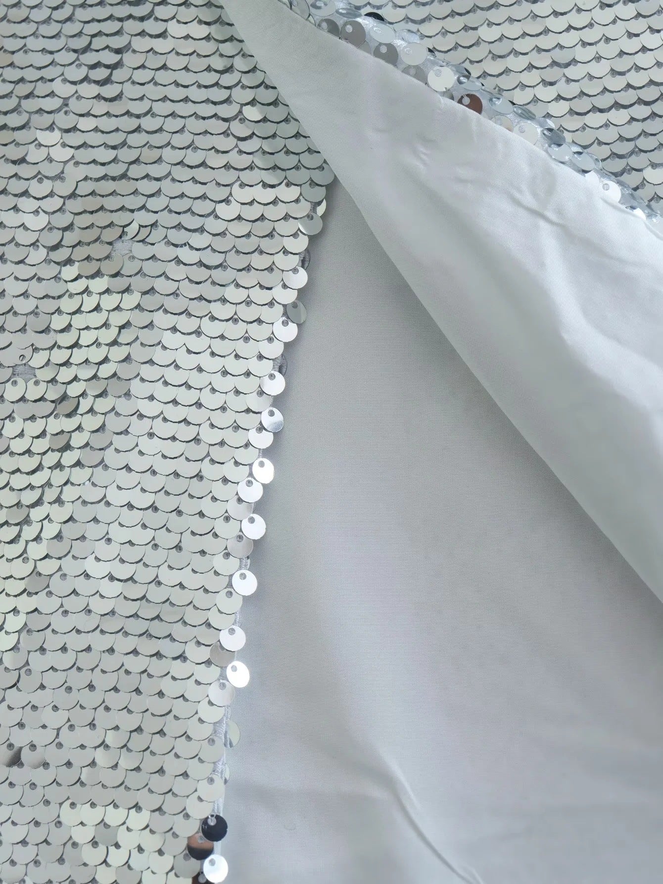 New Women's Fashion Silver Sequin Skirt