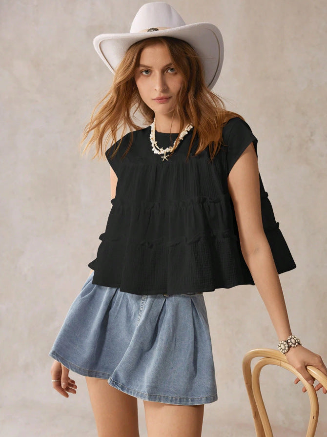 Womens Fashionable Casual Loose Patchwork Shirt