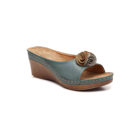 Fashion Flower Wedge Fish Mouth Sandals Women's Shoes