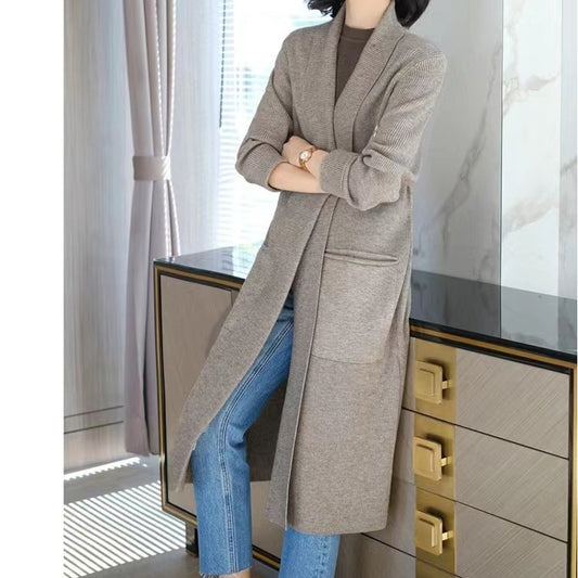 Autumn Winter Plus-Size Long Knitted Sweater