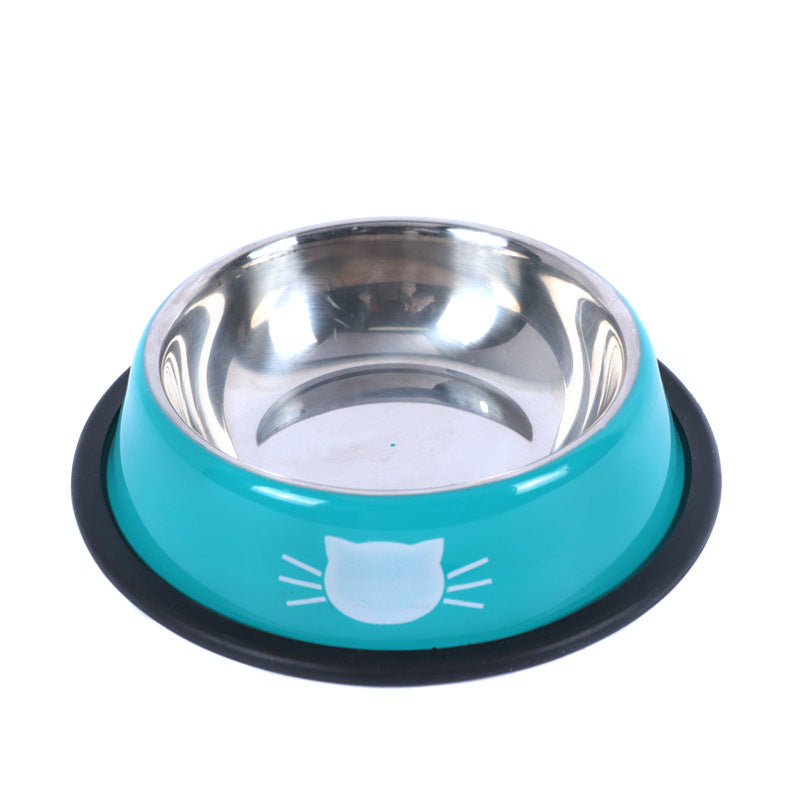 Color stainless steel pet cat bowl