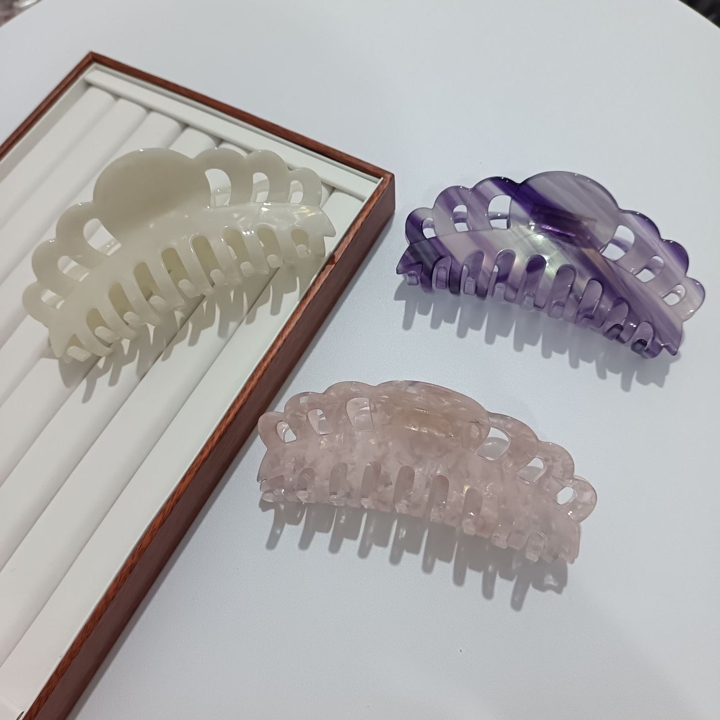 Fashion Oversized Crown Acetate 14cm Barrettes