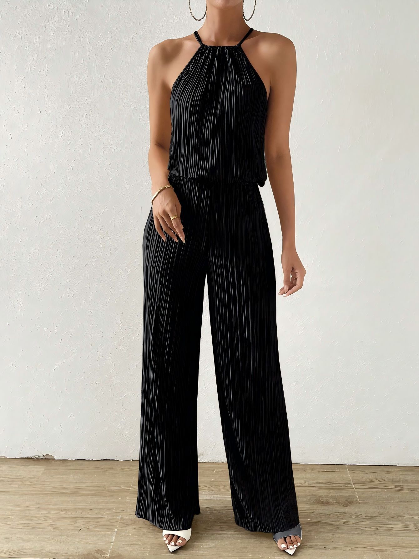 Lady's Spring And Summer Fashionable And Elegant Halter Jumpsuit