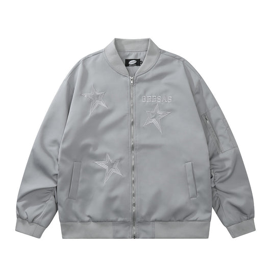 Five-pointed Star Embroidered Jacket For Men