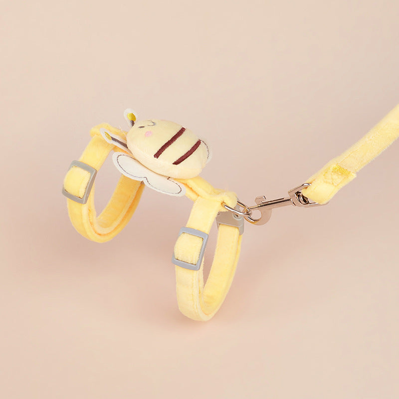 Outdoor Teddy Adjustable Internet Celebrity Bee Shape Cat Rope