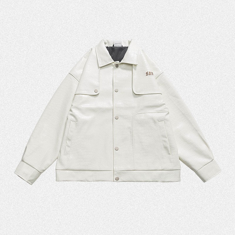 Polo Collar Jacket Men's Loose All-matching Casual