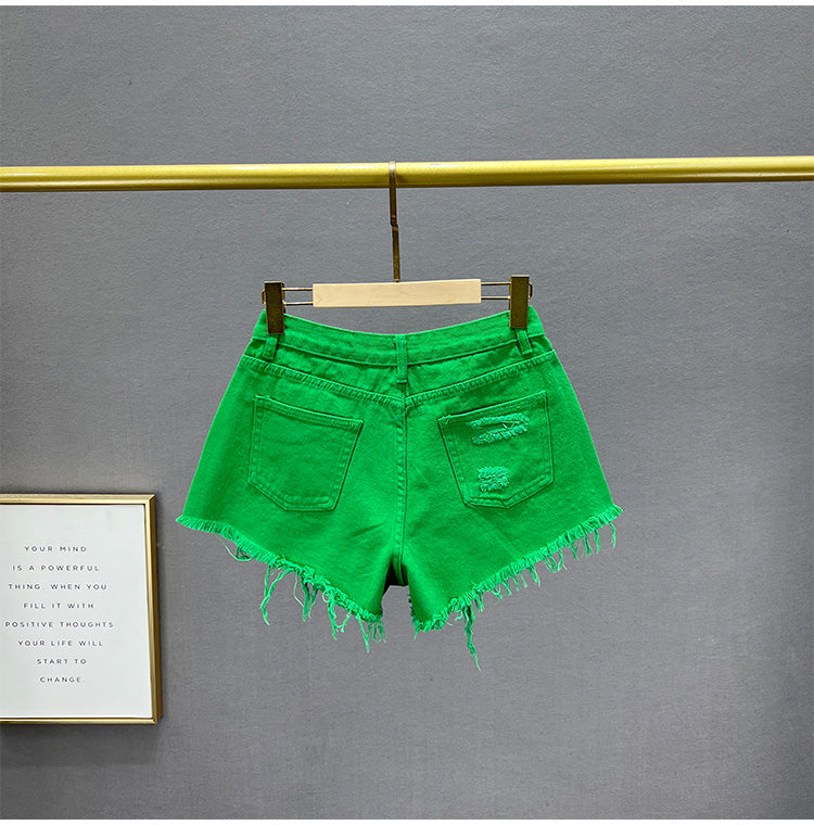 Heavy Industry Women's Ripped Denim Shorts